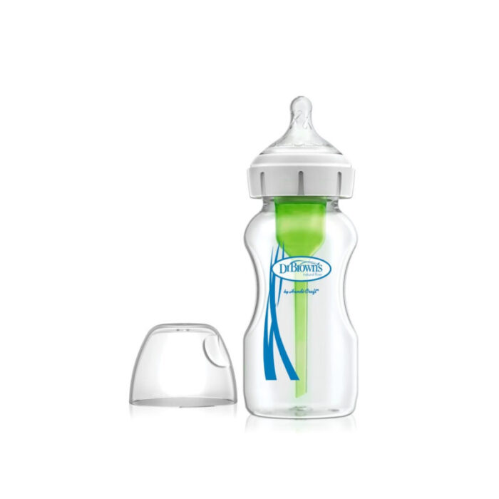 dr browns options anti colic wide neck glass baby bottle 0m 270ml