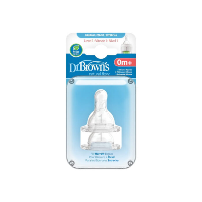 dr browns slow flow narrow baby bottle nipple 0m