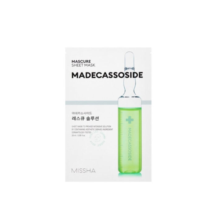 missha mascure rescue solution sheet mask madecassoside 28ml