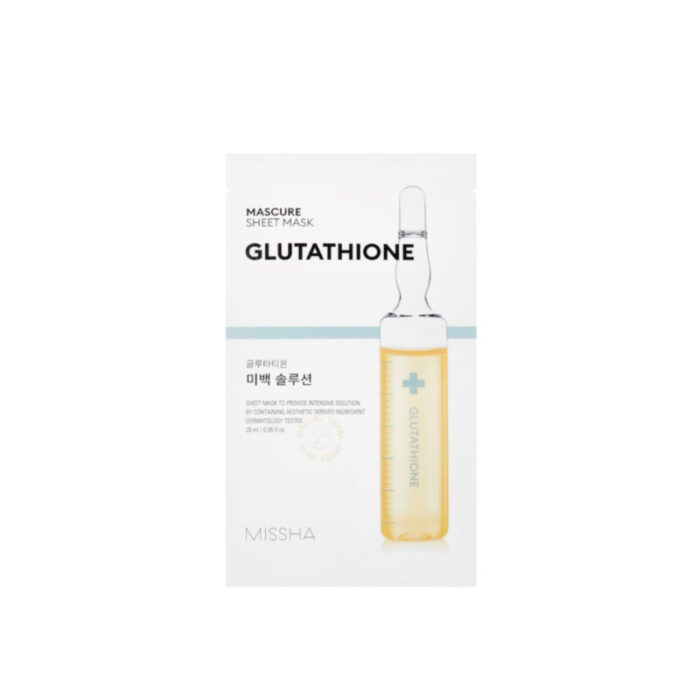 missha mascure whitening solution sheet mask glutathione 28ml