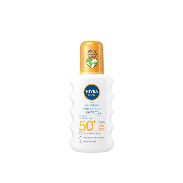 nivea sun sensitive immediate protect sunscreen spray spf50 200ml 2