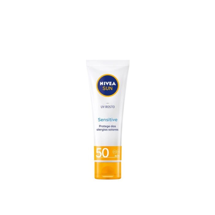 nivea sun uv face soothing sensitive sun cream spf50 50ml 1