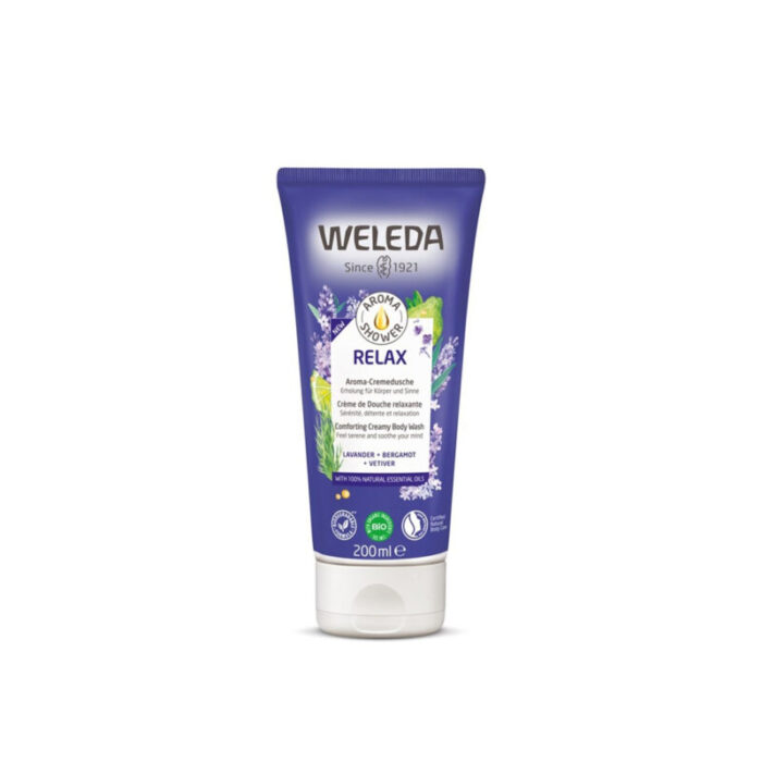 weleda relax comforting creamy body wash 200ml